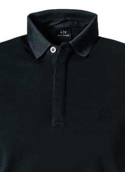 Armani Exchange Polo-Shirt, Baumwoll-Piqué, Marine -Maenner Mode Haus  348026 norm2