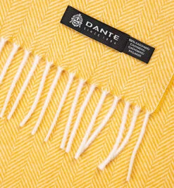 Schal, Reines Kaschmir, Gelb Gemustert -Maenner Mode Haus  349408 norm2