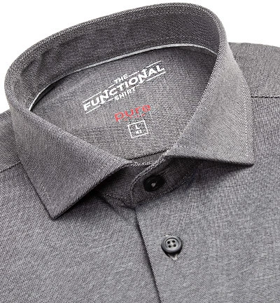 Pure Hemd, Funktionsmaterial, Schwarz Meliert 4 Pure Hemd, Funktionsmaterial, Schwarz Meliert – Bild 2