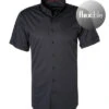 Kurzarmhemd, Tailored Fit, Jersey, Anthrazit -Maenner Mode Haus  350360 norm