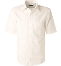 Kurzarmhemd, Comfort Fit, Baumwolle, Ecru