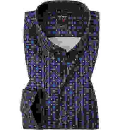 OLYMP Hemd, Body Fit, Baumwolle, Extra Langer Arm, Dunkelblau-nougat Gemustert 9 OLYMP Hemd, Body Fit, Baumwolle, Extra Langer Arm, Dunkelblau-nougat Gemustert -Maenner Mode Haus 351931 norm 1