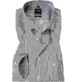 OLYMP Hemd, Modern Fit, Twill, Marineblau Gestreift -Maenner Mode Haus  352267 norm 1