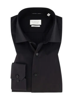 Eterna Hemd, Modern Fit, Twill Blickdicht, Schwarz