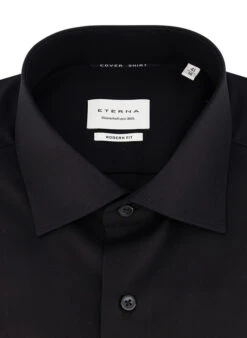 Eterna Hemd, Modern Fit, Twill Blickdicht, Schwarz -Maenner Mode Haus  354161 norm2