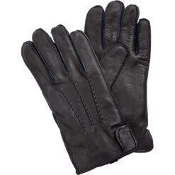 Handschuhe, Hirschleder, Dunkelblau