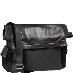 Camel Active Messengerbag, Baumwolle, Schwarz