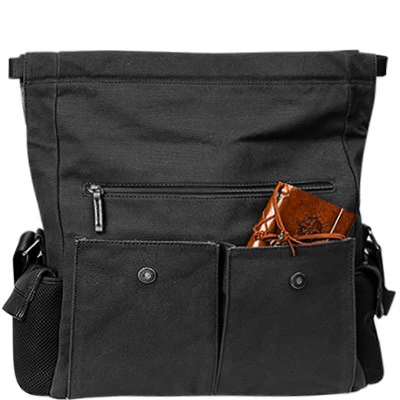 Camel Active Messengerbag, Baumwolle, Schwarz 4 Camel Active Messengerbag, Baumwolle, Schwarz – Bild 2