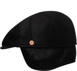 Schiebermütze, Reines Kaschmir, Schwarz -Maenner Mode Haus  359512 norm3