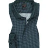 OLYMP Hemd, Body Fit, Baumwolle, Extra Langer Arm, Navy-grün Gemustert -Maenner Mode Haus  359557 norm