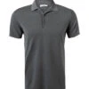 Polo-Shirt, Baumwoll-Strick, Grau -Maenner Mode Haus  362226 norm
