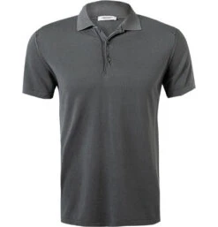 Polo-Shirt, Baumwoll-Strick, Grau