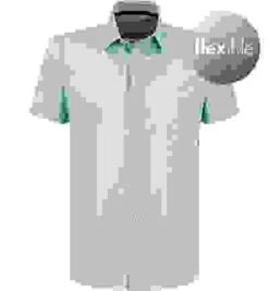 OLYMP Kurzarmhemd, Modern Fit, Jersey Geruchshemmend, Grün Gemustert -Maenner Mode Haus  364046 norm 1