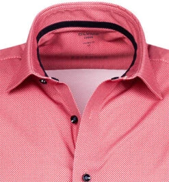 OLYMP Kurzarmhemd, Modern Fit, Jersey Geruchshemmend, Rot Gemustert -Maenner Mode Haus  365769 norm2