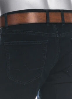 Alberto Jeans Stone, Modern Fit, Baumwolle T400® 5oz, Dunkelblau -Maenner Mode Haus  366607 norm6