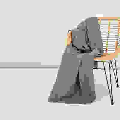 Eagle Decke, Lammwolle, Flanellgrau Meliert 6 Eagle Decke, Lammwolle, Flanellgrau Meliert – Bild 4