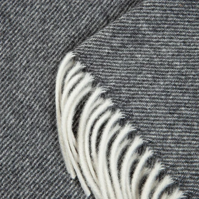 Eagle Decke, Lammwolle, Flanellgrau Meliert 4 Eagle Decke, Lammwolle, Flanellgrau Meliert – Bild 2