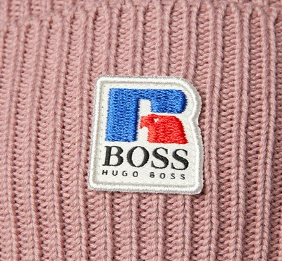 Boss Mütze, Russell Athletic Kollektion, Baumwolle, Altrosa 4 Boss Mütze, Russell Athletic Kollektion, Baumwolle, Altrosa – Bild 2