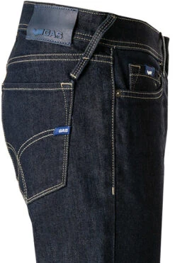 Gas Jeans Albert, Slim Fit, Baumwoll-Stretch 12oz, Dunkelblau -Maenner Mode Haus  369712 norm3