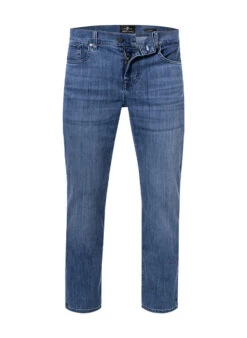 7 For All Mankind Jeans Slimmy, Baumwoll-Stretch, Mittelblau