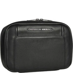 Porsche Design Waschbeutel, Rindleder, Schwarz