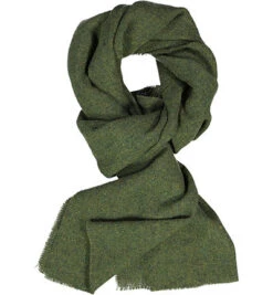 Eagle Schal, Lammwolle, Olivgrün Meliert