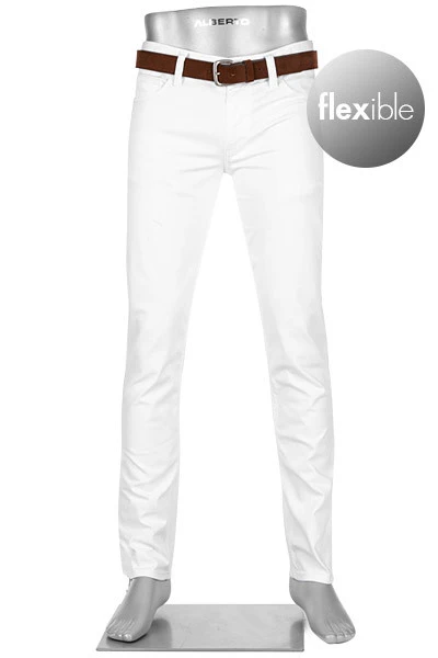 Alberto Jeans, Regular Fit, Baumwolle T400® 8oz, Weiß 3 Alberto Jeans, Regular Fit, Baumwolle T400® 8oz, Weiß