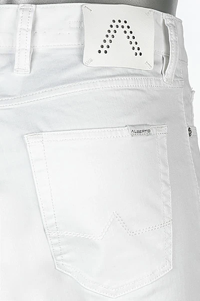 Alberto Jeans, Regular Fit, Baumwolle T400® 8oz, Weiß 8 Alberto Jeans, Regular Fit, Baumwolle T400® 8oz, Weiß – Bild 6