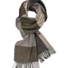 Schal, Kaschmir-Wolle, Grün-grau Kariert -Maenner Mode Haus  372927 norm