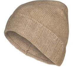 Mütze, Kaschmir-Wolle, Beige Meliert