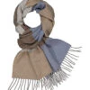 Schal, Reines Kaschmir, Blau-braun -Maenner Mode Haus  373002 norm