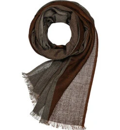 Bugatti Schal, Viskose, Grau-orangebraun