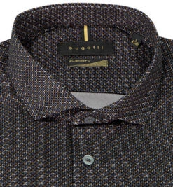 Bugatti Hemd, Jersey, Schwarz Gemustert -Maenner Mode Haus  373160 norm2