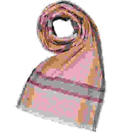 Schal, Reines Kaschmir, Hellbraun Gestreift -Maenner Mode Haus  373222 norm 1