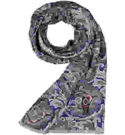 Schal, Seide, Blau-braun Gemustert -Maenner Mode Haus  373230 norm 1