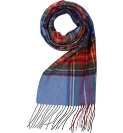 Schal, Wolle-Kaschmir, Multicolor Kariert