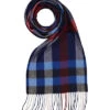 Schal, Wolle-Kaschmir, Blau-rot Kariert -Maenner Mode Haus  373256 norm