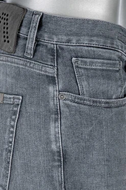 Alberto Jeans Slim, Slim Fit, Baumwolle T400® 12oz, Grau -Maenner Mode Haus  373374 norm5