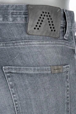 Alberto Jeans Slim, Slim Fit, Baumwolle T400® 12oz, Grau -Maenner Mode Haus  373374 norm6