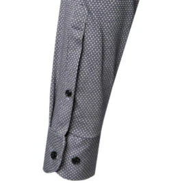 OLYMP Hemd, Body Fit, Jersey Geruchshemmend, Silbergrau Gemustert -Maenner Mode Haus  373963 norm3