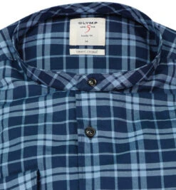 OLYMP Hemd, Body Fit, Baumwolle, Marine Kariert -Maenner Mode Haus  374415 norm2