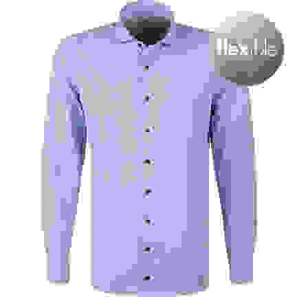 OLYMP Hemd, Modern Fit, Jersey Geruchshemmend, Extra Langer Arm, Bleu Gemustert 6 OLYMP Hemd, Modern Fit, Jersey Geruchshemmend, Extra Langer Arm, Bleu Gemustert – Bild 4