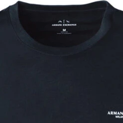 Armani Exchange T-Shirt, Regular Fit, Baumwolle, Nachtblau -Maenner Mode Haus  374632 norm2