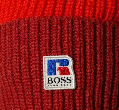 Boss Mütze, Russell Athletic Kollektion, Schurwolle, Hellrot 4 Boss Mütze, Russell Athletic Kollektion, Schurwolle, Hellrot – Bild 2