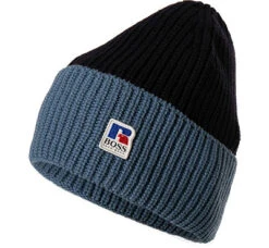 Boss Mütze, Russell Athletic Kollektion, Schurwolle, Blau