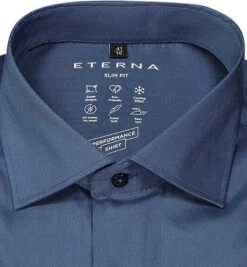 Eterna Hemd, Slim Fit, Mikrofaser, Saphirblau -Maenner Mode Haus  375354 norm2