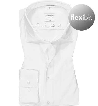 Seidensticker Hemd, Slim Fit, Mikrofaser Clima Control, Weiß 3 Seidensticker Hemd, Slim Fit, Mikrofaser Clima Control, Weiß