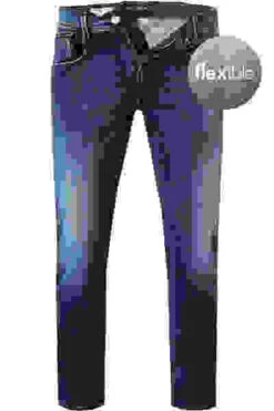 Replay Jeans Anbass, Slim Fit, Baumwoll-Stretch, Mittelblau -Maenner Mode Haus  376300 norm 1