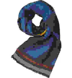 Codello Schal, Mikrofaser, Dunkelblau Gemustert -Maenner Mode Haus  376406 norm 1