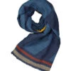 Codello Schal, Mikrofaser, Dunkelblau Gemustert